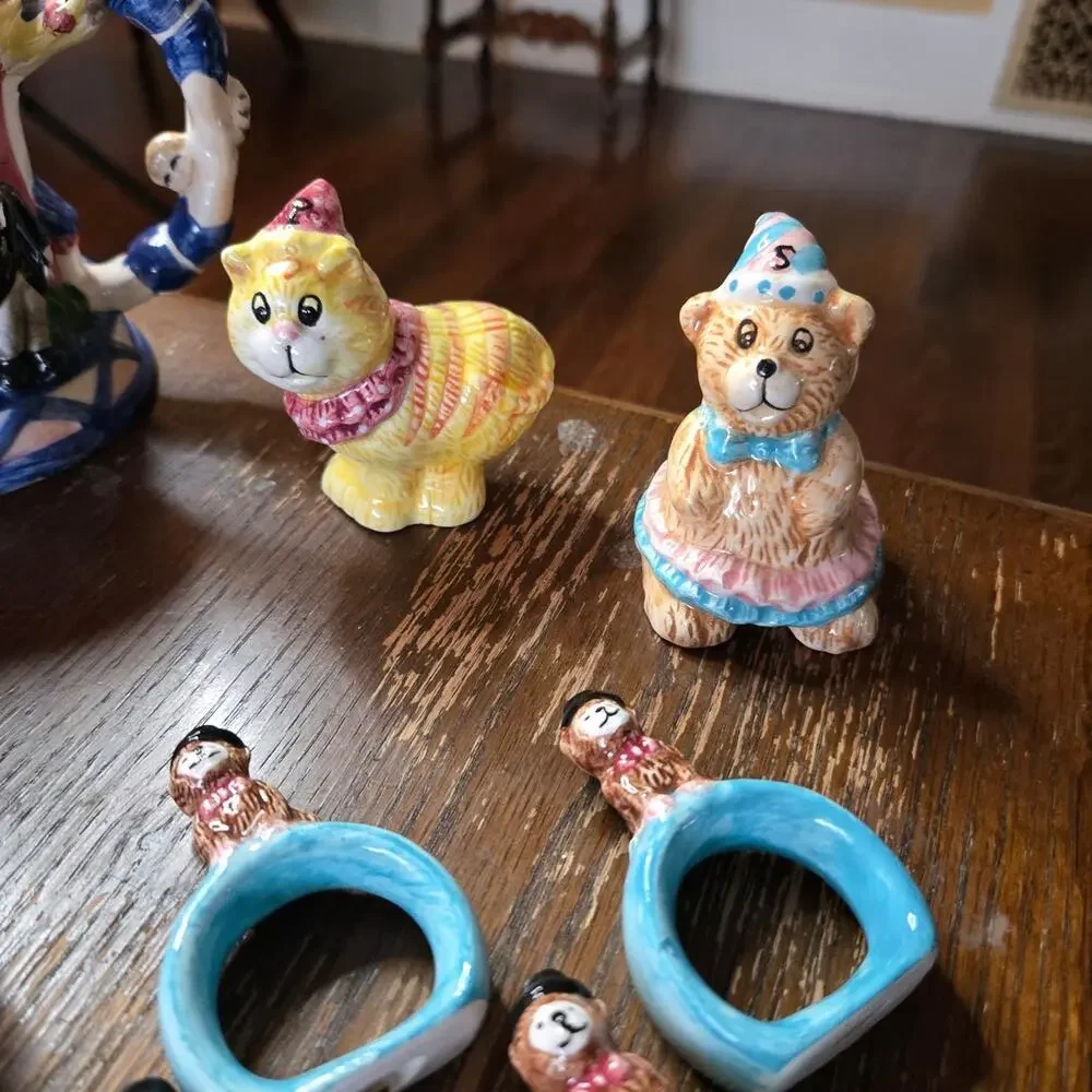 Vintage 1995 Mercuries Circus Mini Tea Set 12 Piece Tea Party Set